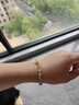 中國黃金（CHINA GOLD）足金竹節(jié)手鏈新款女和田玉手串紀(jì)念日七夕情人節(jié)禮物送女朋友老婆 刻字/賀卡*【節(jié)節(jié)高升】竹節(jié)手串 金約0.71g 曬單實拍圖