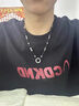 蔓頌棠999銀平安扣項鏈一對情侶款黑紅瑪瑙吊墜520情人節(jié)禮物送男女友 【實心單環(huán)】大號平安扣項鏈+證 曬單實拍圖