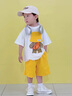 G.DUCKKIDS小黃鴨童裝男童夏裝套裝夏季2024兒童衣服男孩帽子熊短褲兩件套潮 帽子熊套裝 米色amssckq 90 建議1~2歲【 80-90cm】 曬單實(shí)拍圖