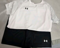 安德瑪（Under Armour）運(yùn)動(dòng)套裝男速干跑步短袖T恤夏季運(yùn)動(dòng)短褲透氣籃球羽毛球衣健身服 曬單實(shí)拍圖
