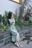 初蟬衣事新中式連衣裙女2025夏季新品禪意茶服天絲亞麻國風(fēng)改良旗袍 晴山藍 S （現貨） 曬單實(shí)拍圖