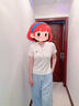 絲柏舍V領(lǐng)T恤2025夏季新款女裝優(yōu)雅修身顯瘦短袖套頭氣質(zhì)上衣S52X4381T 曬單實(shí)拍圖