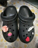 卡駱馳crocs七夕禮物檀健次同款復(fù)古洞洞鞋女鞋厚底老爹鞋小鯨魚洞洞鞋206302 黑色-001(含智必星) 39 (250mm) 曬單實(shí)拍圖