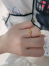 中國黃金愛心黃金戒指女款足金戒指七夕情人節(jié)禮物送女友老婆媽媽結婚紀念 夢幻愛心黃金戒指#12+情人節(jié)禮盒-1.20 曬單實拍圖