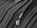 COCOBELLA手工壓褶半高領(lǐng)赫本風(fēng)長袖連衣裙女秋氣質(zhì)長裙FR3015 深花灰 L 曬單實拍圖