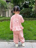 幼歌（YOUGE）嬰幼兒甜美小兔柔軟休閑套裝寶寶2025新款可愛上衣褲子 粉色衛(wèi)褲 （66-90兩用襠） 90 cm 曬單實(shí)拍圖