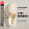 名創(chuàng)優(yōu)品（MINISO）洞洞鞋男女夏季外穿沙灘涼鞋防滑厚底踩屎感包頭涼拖鞋白色36-37 曬單實拍圖