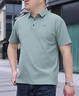 羅蒙（ROMON）冰絲無痕加肥加大碼短袖t恤男士夏季運動休閑polo衫免燙抗皺上衣 果綠 XL (建議130-150斤) 曬單實拍圖