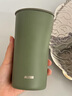 AlessiBuri雙層不銹鋼保溫杯隨手杯咖啡杯高顏值隨行杯新年朋友生日禮物 灰綠色1個(gè)330ml 曬單實(shí)拍圖