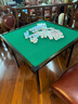 夢多福 麻將桌折疊便攜式餐桌兩用方桌棋牌桌簡易家用手搓麻將桌子 升級款90合金包邊+加厚碳素鋼不擋腿折疊腿 新升級 曬單實拍圖