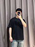 GLXLG短袖T恤男士杏仁奶白300g高支重磅棉寬松打底衫2025新款半袖體恤 米杏300g刺繡潮牌微寬版型 M 90-115斤 曬單實(shí)拍圖
