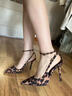 ZARA2025春季新品 女鞋 豹紋印花尖口淺口露跟高跟鞋穆勒鞋 豹紋 現(xiàn)貨秒發(fā) 38 曬單實(shí)拍圖