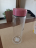 希諾（HEENOOR）玻璃杯女士單層加厚水杯創(chuàng)意花茶杯便攜隨手杯清新可愛學(xué)生杯子 XN9035 水晶粉 350ml【長款】 曬單實拍圖