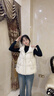 雅鹿短款羽絨馬甲女2025新款外穿可露麗立領(lǐng)寬松加厚保暖背心外套 淺瓷米 M 建議90-110斤 曬單實拍圖