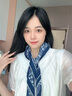 織錦樓復(fù)古真絲小方巾女新款百搭仿牛仔桑蠶絲絲巾女裝飾真絲圍巾領(lǐng)口巾 蔓影 曬單實(shí)拍圖