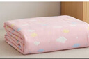 恒源祥六層紗布毛巾被純棉毯子夏涼被嬰兒兒童夏季薄款午睡蓋毯空調被子 彩云粉（六層） 240cm*200cm 曬單實(shí)拍圖