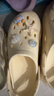 名創(chuàng)優(yōu)品（MINISO）洞洞鞋男女夏季外穿涼鞋防滑厚底踩屎感包頭涼拖鞋 卡其+海洋星星 曬單實(shí)拍圖