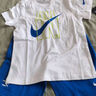 NIKE  3BRAND 耐克男女童純棉短袖T恤+短褲2件套裝夏季新款短袖套裝 奧海藍（1259） 120 /60 【建議身高110-116cm】 曬單實拍圖