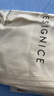 迪賽尼斯（DESIGNICE）2024年秋季新款通勤風(fēng)寬松純棉闊腿褲米白高腰牛仔褲女 米白 M 曬單實(shí)拍圖