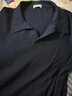 ZINGCHEN【奢華桑蠶絲長(zhǎng)絨棉】ZINGCHEN短袖V領(lǐng)針織POLO衫夏季休閑T恤男 藏青色 L 曬單實(shí)拍圖