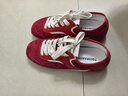 TOOMANYSHOES 【明星同款】 梨泰院復(fù)古運(yùn)動(dòng)德訓(xùn)鞋銀色軟底休閑鞋好溜鞋女鞋 紅色 37 曬單實(shí)拍圖