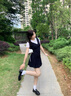 CAMILA KSENIA小皮鞋女2025新款夏季一腳蹬英倫風(fēng)平底百搭休閑樂福鞋子厚底 黑色 38 曬單實拍圖