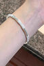 菲霓絲緣滿(mǎn)天星銀手鐲女實(shí)心足銀s999純銀鐲子情人節送女友送老婆禮物 30克 磨砂竹節推拉 【配國檢證書(shū) 曬單實(shí)拍圖