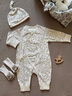 babylove【紡軟織柔】嬰兒連體衣春秋款男女寶寶和尚服新生兒哈衣爬服衣服 曬單實(shí)拍圖