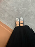 拔佳（Bata）淺口單鞋女春商場(chǎng)羊皮優(yōu)雅通勤百搭甜美芭蕾舞鞋AFZ36AQ4 銀色 36 曬單實(shí)拍圖