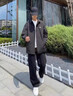 啄木鳥黑色牛仔褲男夏季薄款直筒寬松青少年長褲2025新款男生工裝褲子 黑灰色  薄款 XL 適合(135斤-155斤) 曬單實拍圖