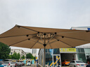 美蒂華府戶外遮陽(yáng)傘中柱傘庭院傘室外大太陽(yáng)傘遮雨傘室外崗?fù)[攤傘 雙頂米蘭拉絲中柱傘2.7米+底座 曬單實(shí)拍圖