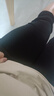 SKONWAT孕婦褲子夏季薄款孕婦打底褲褲彈力外穿打底七分褲孕婦裝褲 701純色黑色 XXL 145-165斤 曬單實(shí)拍圖