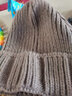 玉柳緣 帽子女秋冬季韓版純色刺繡針織毛線帽女休閑時尚百搭套頭帽加厚保暖防寒包頭帽月子帽 卡其色 均碼 曬單實拍圖
