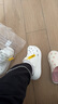卡駱馳（crocs）男女泡芙洞洞鞋戶(hù)外休閑時(shí)尚厚底一腳蹬沙灘鞋 207521-100 38-39 曬單實(shí)拍圖