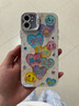圣圖朗創(chuàng)意點(diǎn)鉆油畫(huà)笑臉適用iPhone16promax蘋(píng)果15新款手機(jī)殼13全包個(gè)性12閃粉鏡頭女11支架14防摔保護(hù)套 白底愛(ài)心笑臉【開(kāi)心發(fā)財(cái)】閃粉鏡頭支架 iPhone 11 曬單實(shí)拍圖