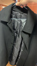 杰克·瓊斯（JACK&JONES）男裝春秋時尚百搭可拆卸加絨內(nèi)膽多色可選尖領(lǐng)毛呢大衣224427018 黑色E40 厚款 黑色E40 XL 185 曬單實拍圖