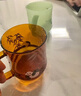 野獸派家居（tbh）熊貓嘭嘭玻璃馬克杯家用茶杯辦公室喝水杯子禮物 熊貓嘭嘭 玻璃馬克對(duì)杯 竹綠琥珀 曬單實(shí)拍圖