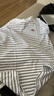 紅豆居家純棉條紋短袖T恤女舒適透氣圓領(lǐng)短袖休閑外穿女打底T恤 黑白條 XL 175/100 曬單實(shí)拍圖