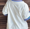 齊齊熊（ciciibear）【2025春裝新品】[220G]寶寶t恤假兩件長袖春男童體恤兒童 云朵白 100 曬單實(shí)拍圖