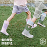 lemonkid兒童雨鞋男女童防滑水鞋小孩上學(xué)專用寶寶雨靴 山巖石綠 35  曬單實(shí)拍圖