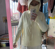 茉尋昆凌同款原紗防曬衣女士冰絲涼感防曬服防紫外線夏季插肩款黃色L 曬單實(shí)拍圖