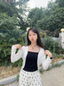 LZJV冰絲針織防曬衣開(kāi)衫女2025新款夏薄款披肩外搭罩衫短款空調(diào)衫外套 白色 均碼(80-130斤） 曬單實(shí)拍圖