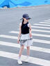 又酷又颯的女童裙子套裝2025新款女大童炸街夏裝背心兒童夏季短裙 套裝-【背心+短裙】 150 曬單實(shí)拍圖