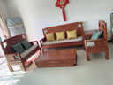 勤凱新中式金花梨木全實(shí)木沙發(fā)組合仿古典菠蘿格木冬夏兩用款木質(zhì)家具 雙人位(配坐墊抱枕)te價(jià)+ 曬單實(shí)拍圖