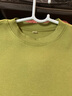 LOVER RUCCI100%純棉長(cháng)袖T恤女春秋新款半高領(lǐng)絲光棉打底衫寬松內搭純色上衣 草綠色 2XL 曬單實(shí)拍圖