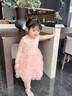 班喜迪女童連衣裙夏裝新款洋氣寶寶公主裙小女孩裙子夏季兒童網(wǎng)紗蓬蓬裙 粉色 90 曬單實(shí)拍圖