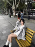 燦圖美式復(fù)古街頭連帽衛(wèi)衣女春秋季小個(gè)子高級(jí)感寬松休閑外套開(kāi)衫上衣 灰色 L 【建議100-120斤】 曬單實(shí)拍圖