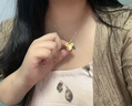 老鳳祥迪士尼米奇黃金吊墜女款足金項鏈七夕情人節(jié)生日禮物送女友愛人 米奇吊墜 【配S925銀鏈】 約4.3g 曬單實拍圖