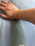 中國黃金（CHINA GOLD）黃金手鏈女碎碎金串珠紅繩盤纏足金手串結(jié)婚情人節(jié)禮物送女友老婆 盤纏手鏈 約5.4g【品牌禮盒】 曬單實拍圖