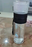 天喜（TIANXI）茶杯茶水分離杯雙層玻璃杯便攜泡茶杯男女車(chē)載商務(wù)辦公水杯 尊貴黑380ML 曬單實(shí)拍圖